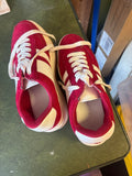 Red and White Athletic Sneakers