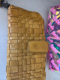 Woven Leather Clutch Bag