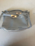 Clear and Gray Handbag