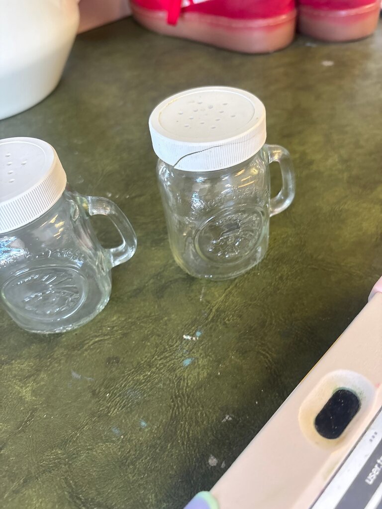 Mini Glass Mason Jar Salt and Pepper Shakers