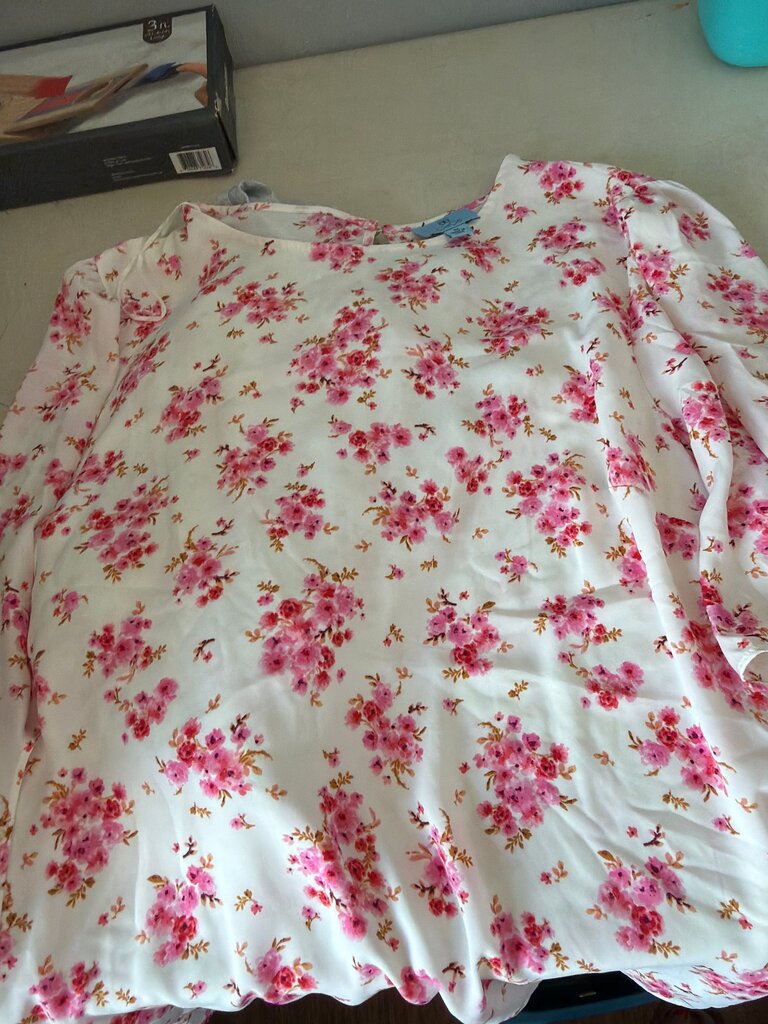 CeCe Floral Print Blouse