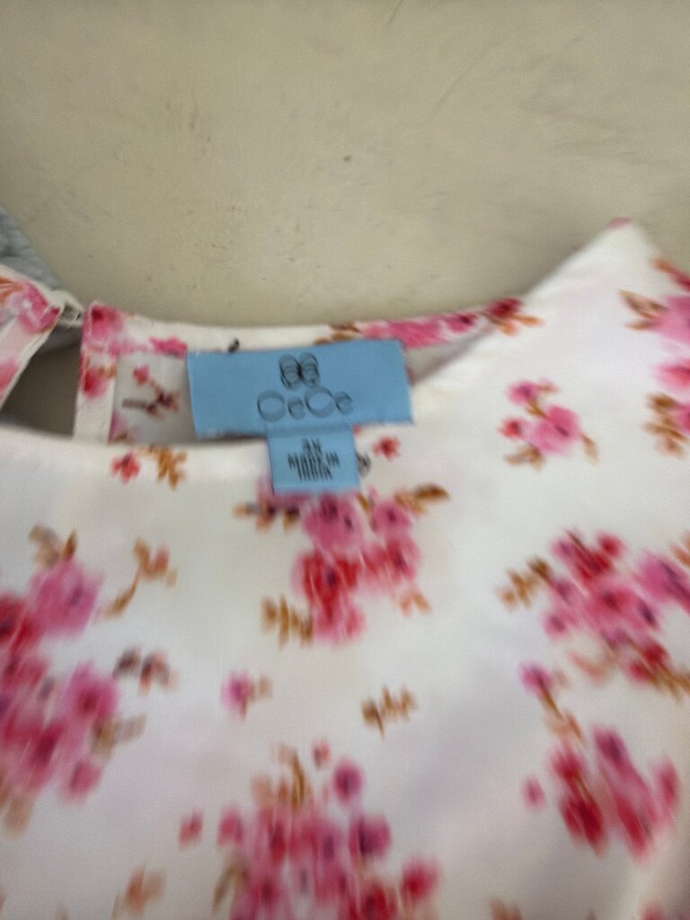 CeCe Floral Print Blouse