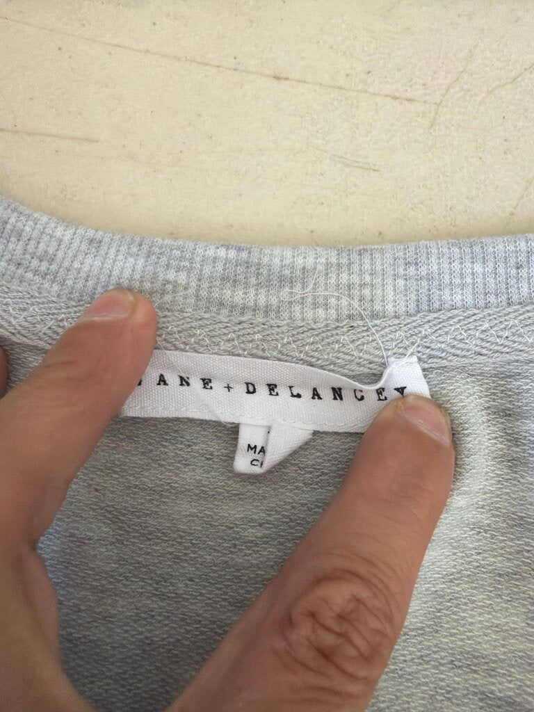 Maine + Delancey Gray Graphic V-Neck T-Shirt