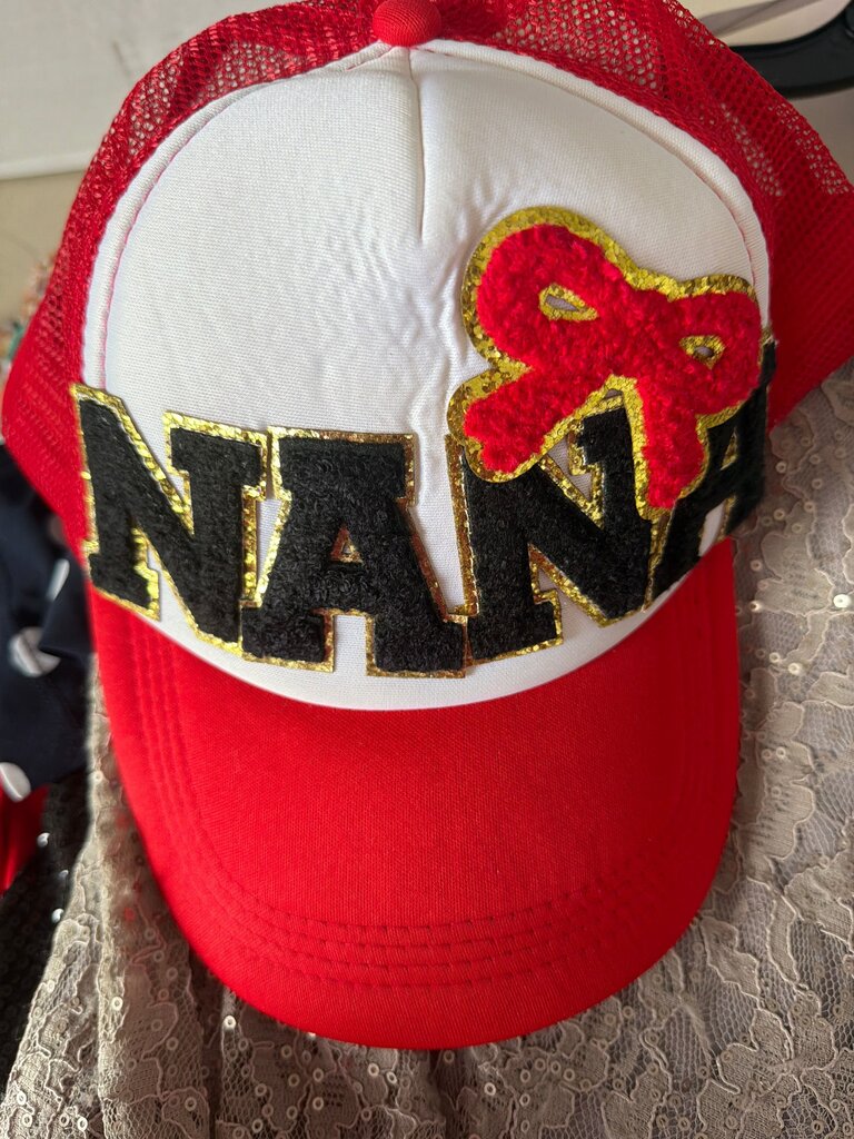 Nana Cap with Red Ribbon