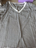 Universal Thread Women's Striped V-Neck T-Shirt