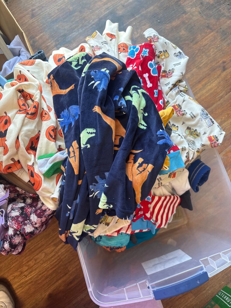 Children's Pajama Set with Dinosaurs and Halloween Prints