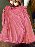 Pink Striped Long Sleeve Top
