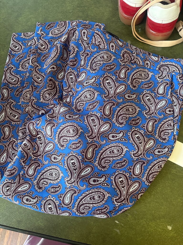 Banana Republic Blue Paisley Print Skirt