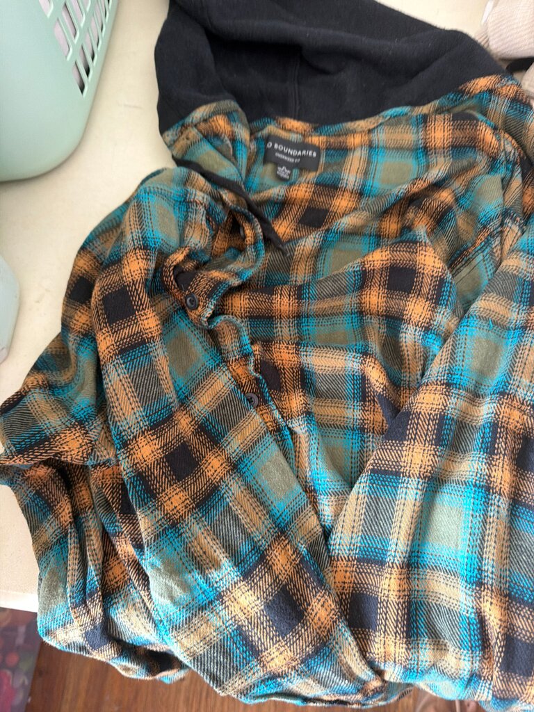 No Boundaries Oversized Fit Flannel Hoodie