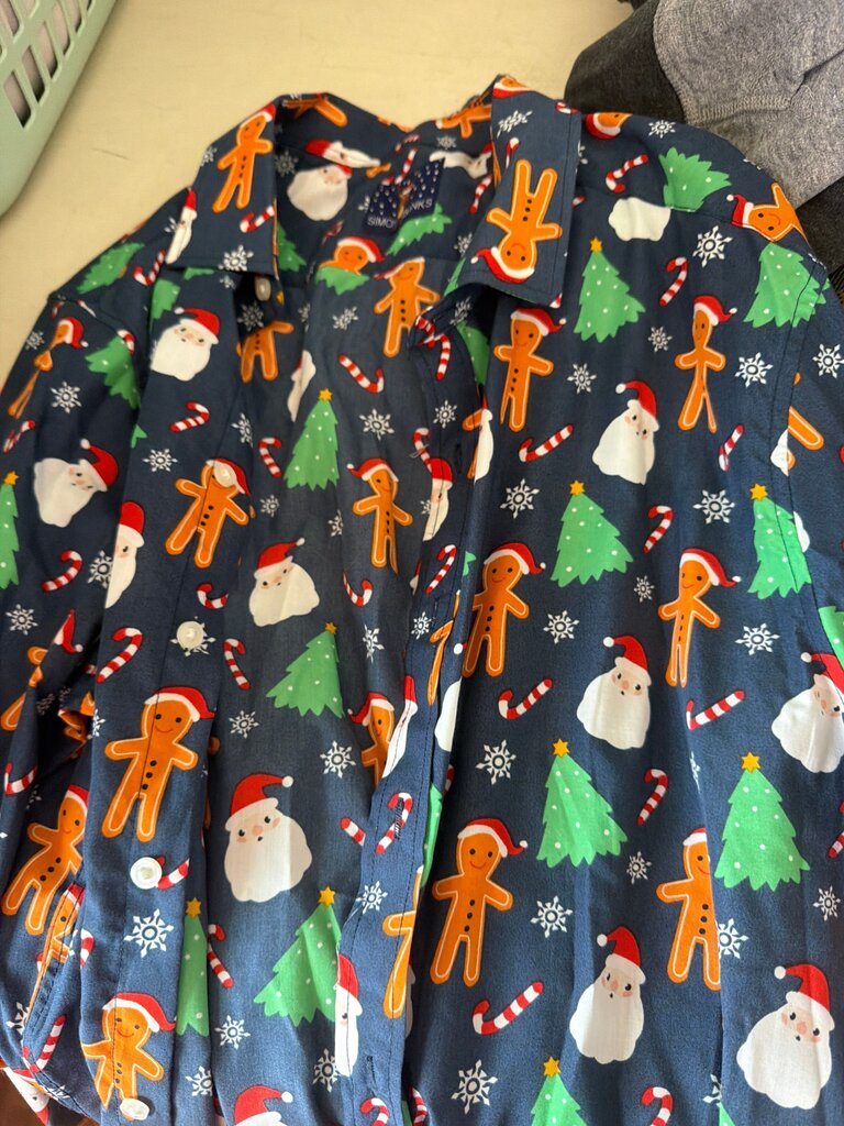 Simon Banks Christmas Pattern Button-Up Shirt
