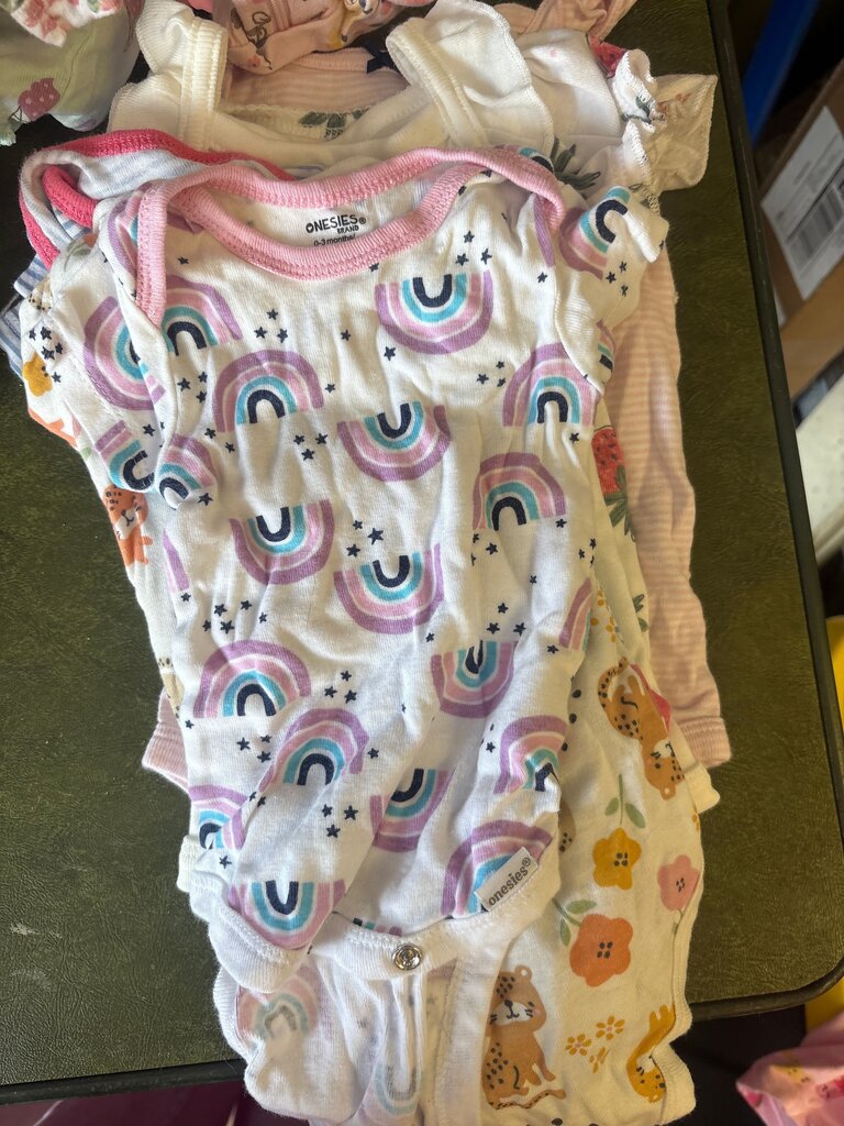 Rainbow Print Baby Onesies