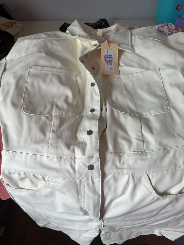 Cream Leather Romper
