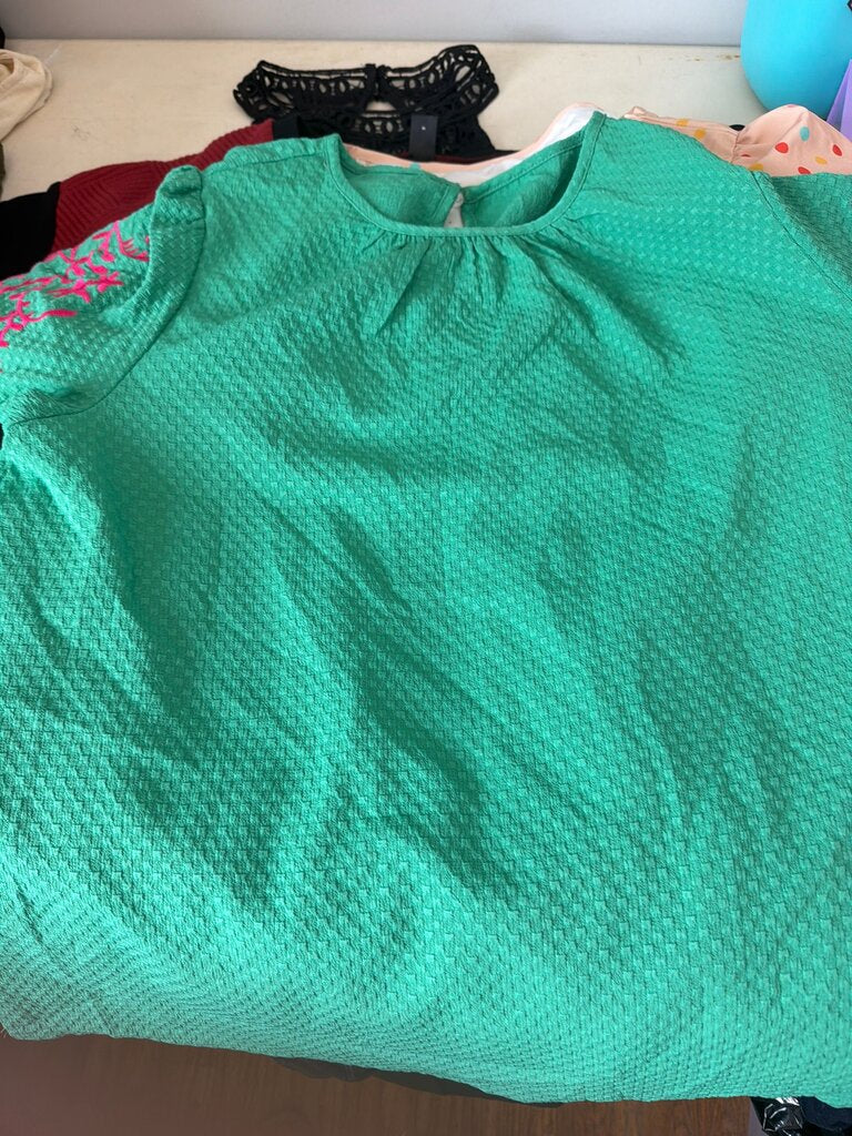 Teal Textured Top