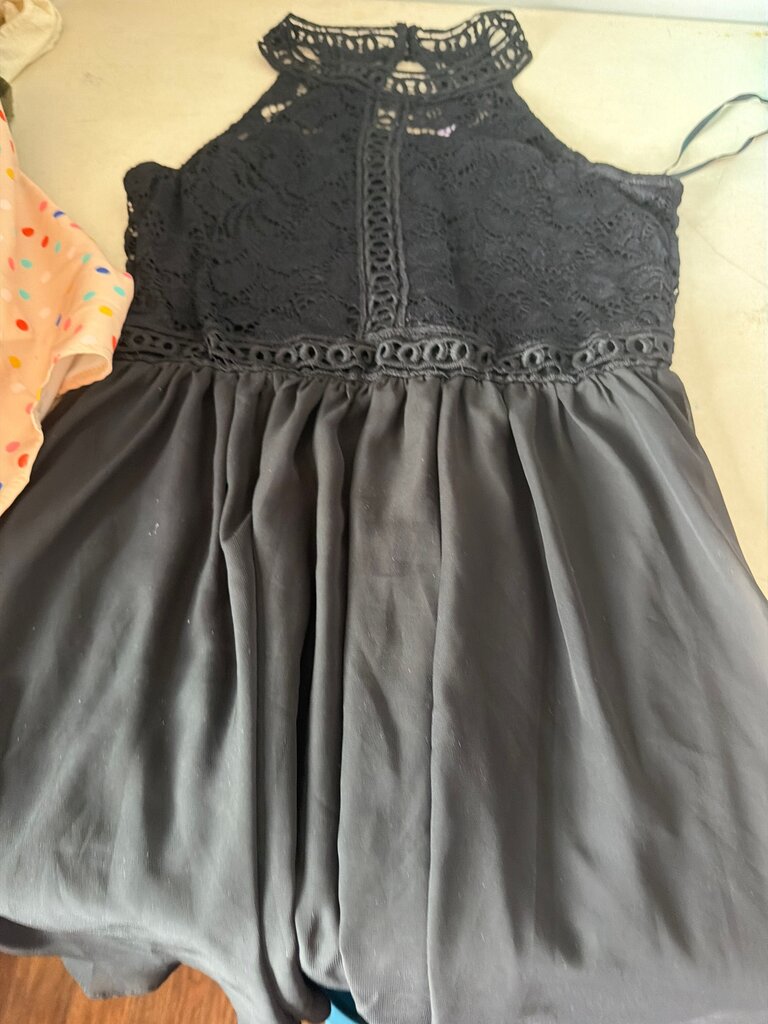 Black Lace Overlay Dress