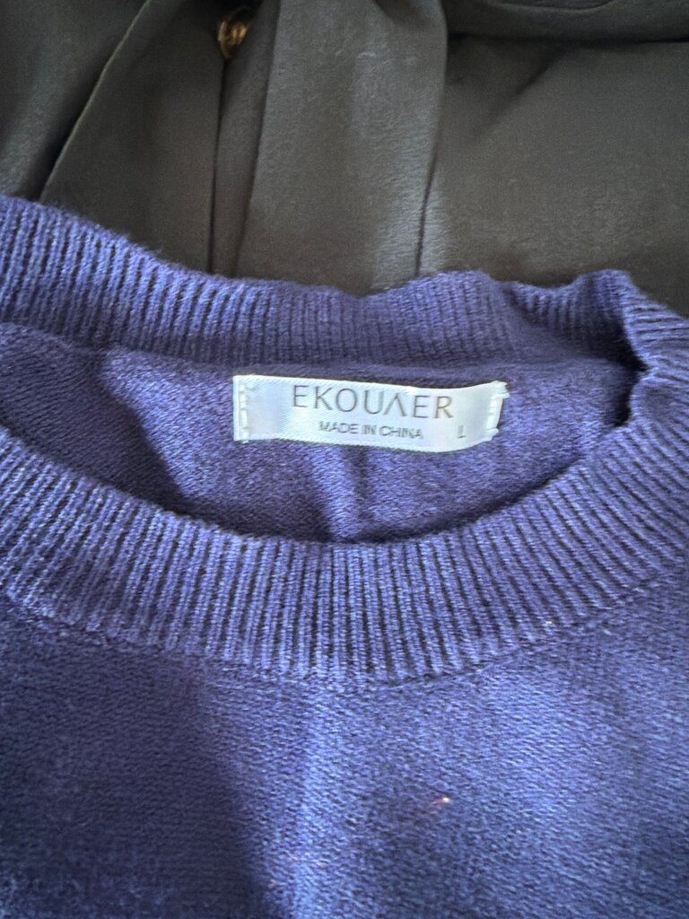 Ekouaer Women's Purple Sweater