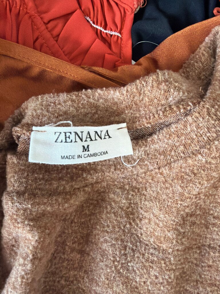 ZENANA Women's Brown Sweater
