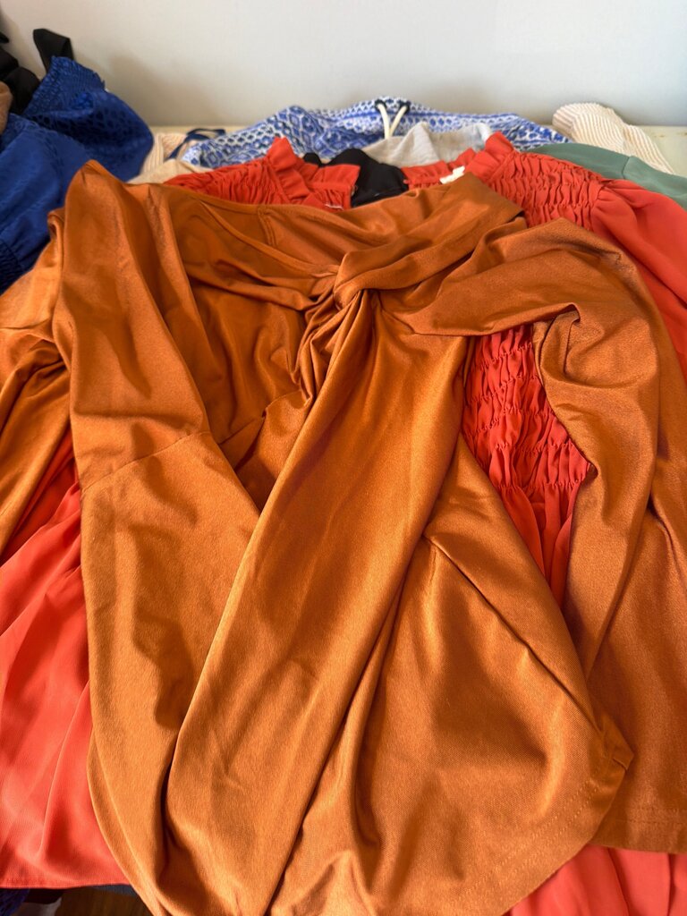 Chic Rust Long Sleeve Dress