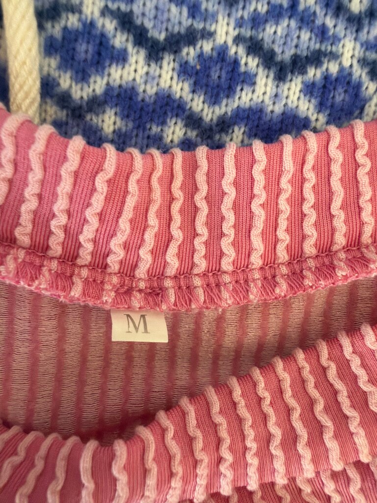 Pink Striped Women's Top