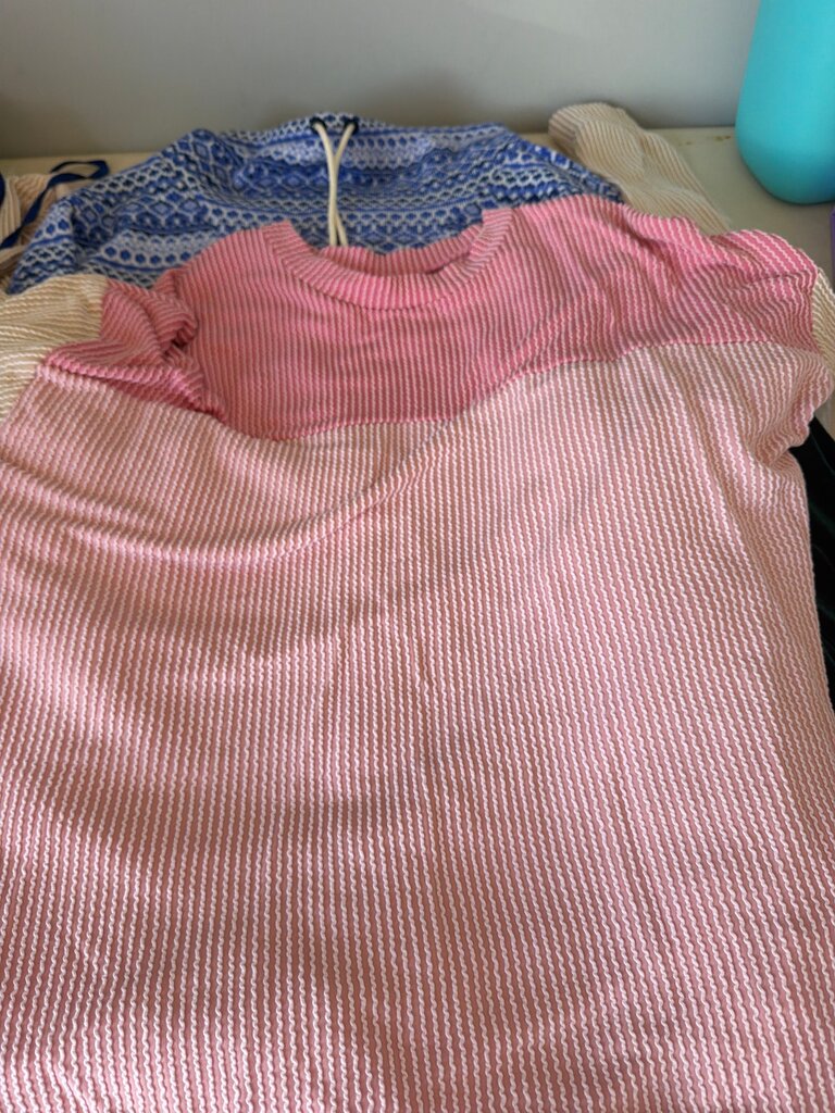 Pink Striped Women's Top