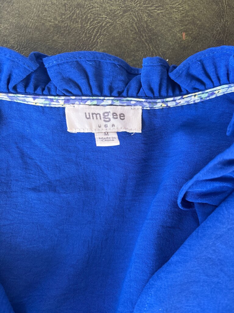 Umgee Blue Puff Sleeve Dress