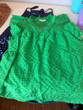 Entro Green Ruffled Top