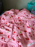 Pink Cherry Print Swimsuit