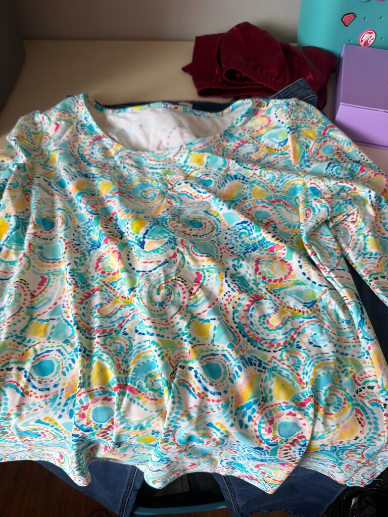 Colorful Swirl Pattern Top