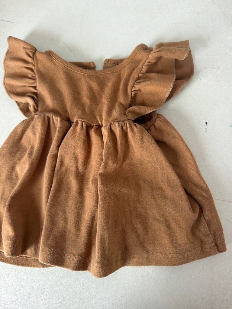 Mebie Baby Brown Dress 0-3M