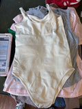 White Ribbed Tank Bodysuit