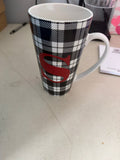 Plaid Mug with Letter S