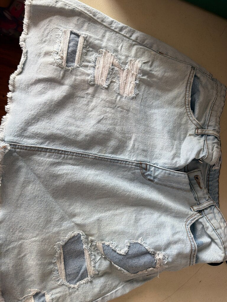 WILLIAM RAST Distressed Denim Skirt