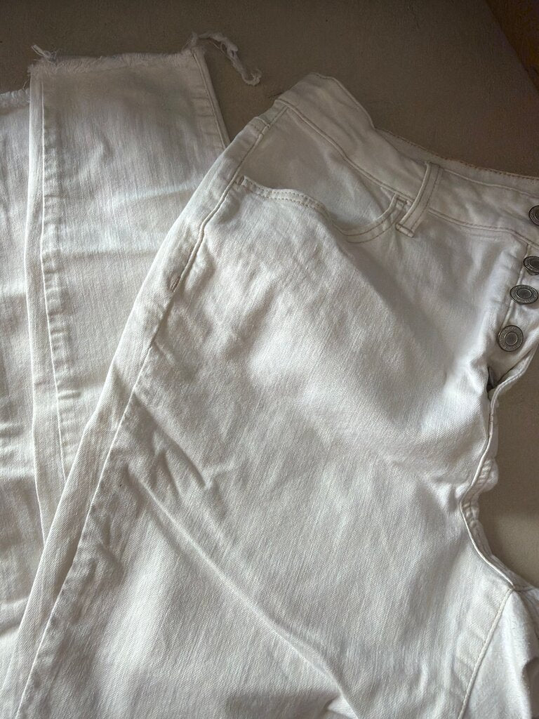 High Rise Ankle Jeggings White