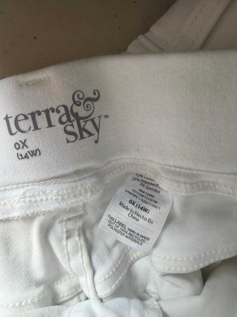 Terra & Sky Women's White Pants