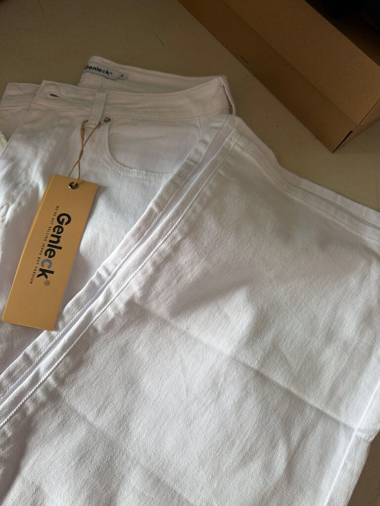Genleck Women's White Jeans Size 10