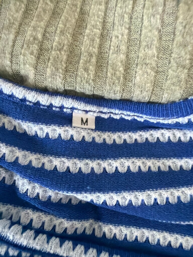 Blue Striped Long Sleeve Top
