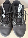 Black Athletic Shoes with Gold Accent