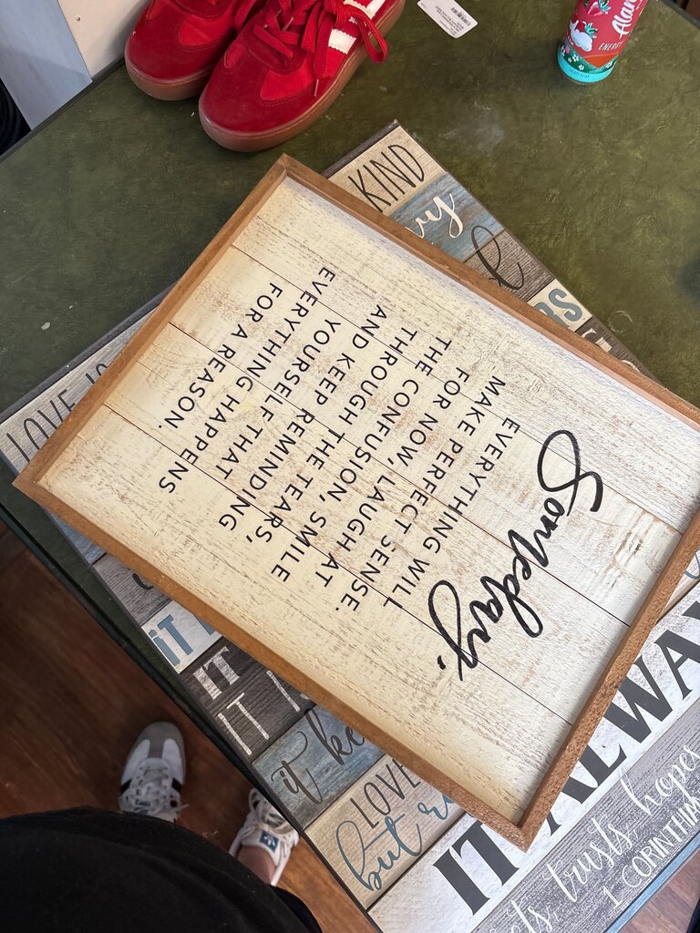 Inspirational Wooden Wall Sign