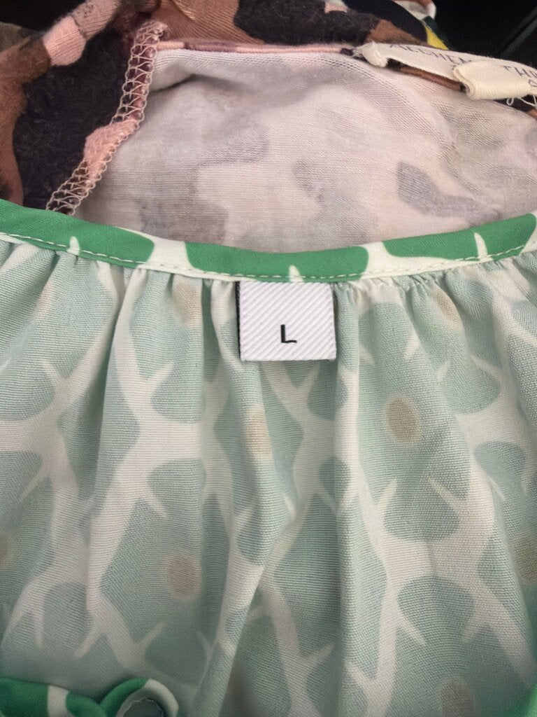 Green Floral Pattern Dress