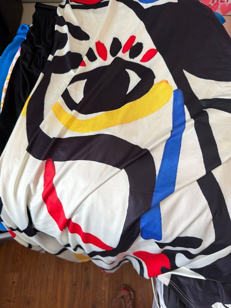 Multicolor Abstract Print Beach Towel