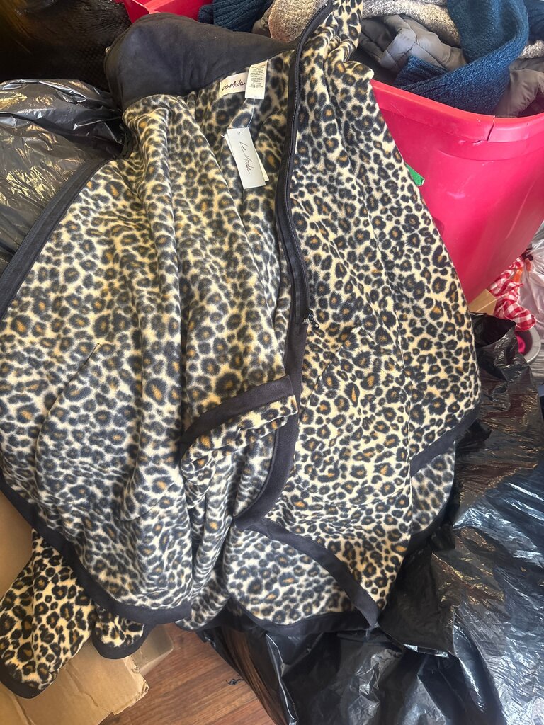 Leopard Print Fleece Jacket