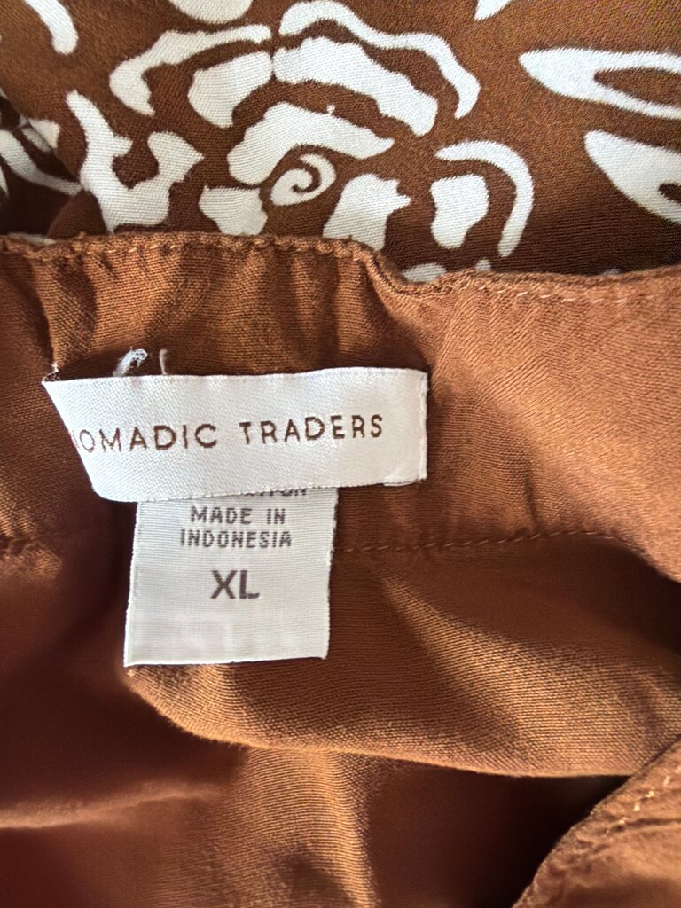 Nomadic Traders Brown V-Neck Top