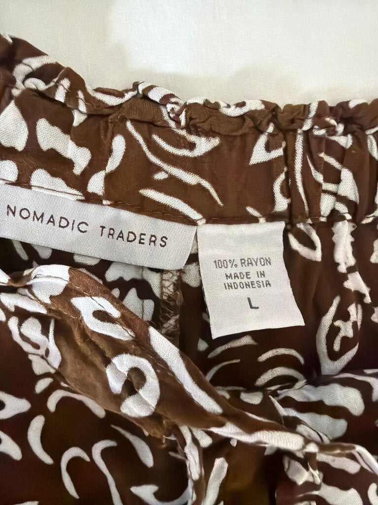 Nomadic Traders Women's Brown Floral Skirt