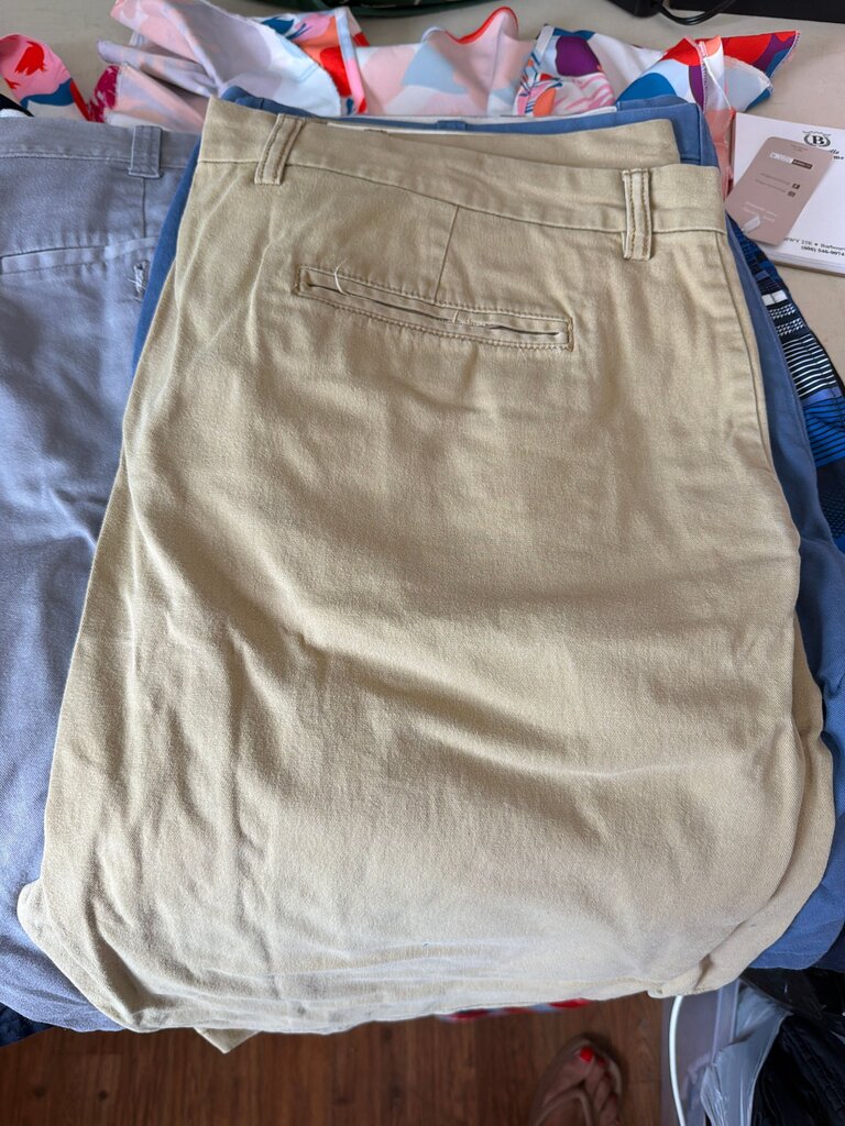 Beige Casual Chino Pants