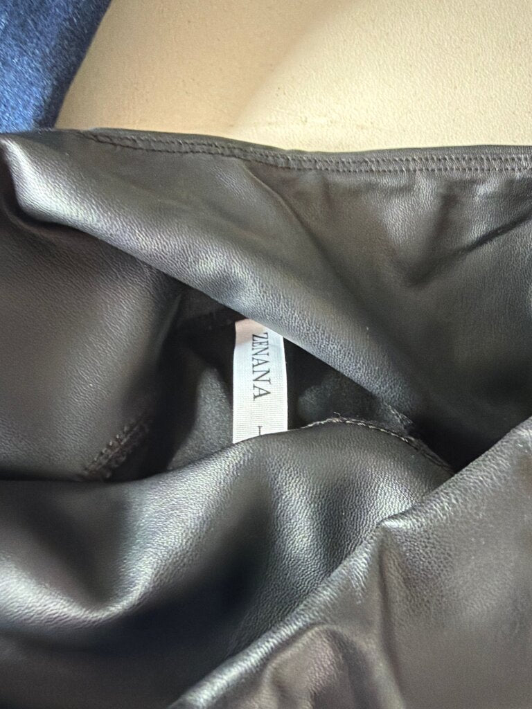 Black Faux Leather Leggings