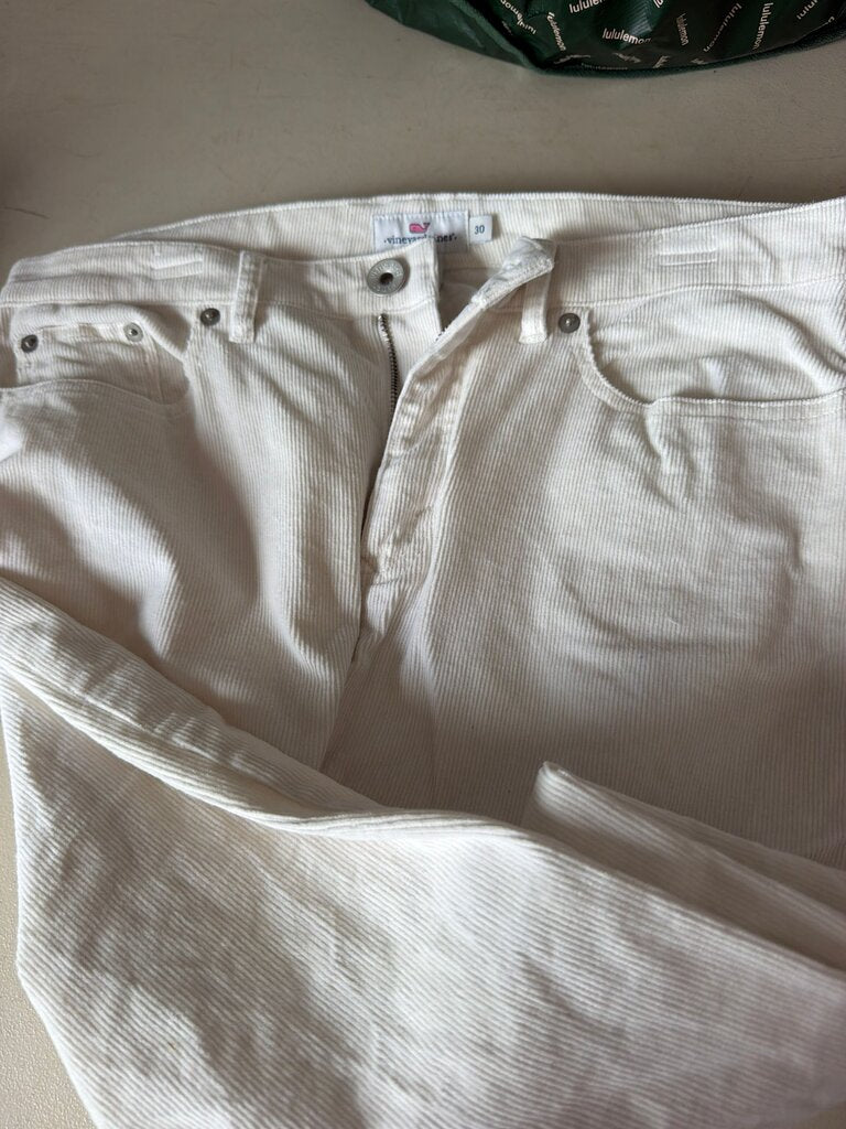 Vineyard Vines White Corduroy Pants