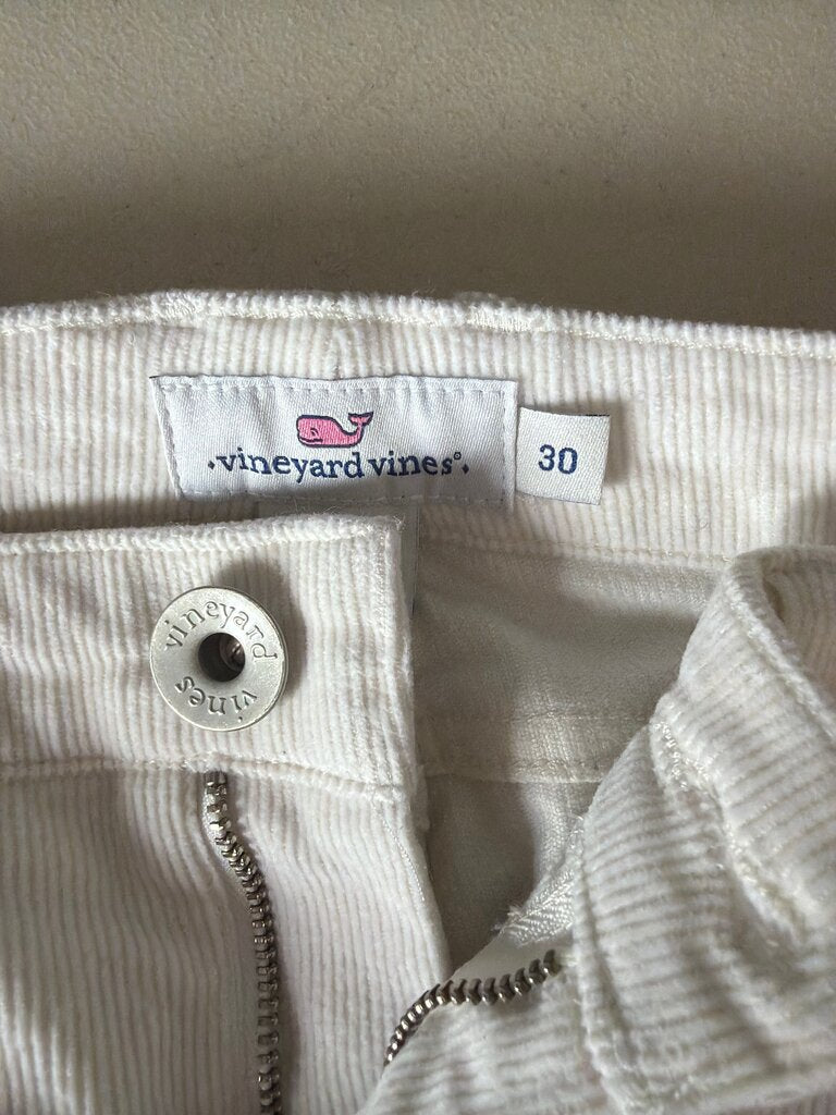Vineyard Vines White Corduroy Pants