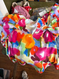Colorful Floral V-Neck Top