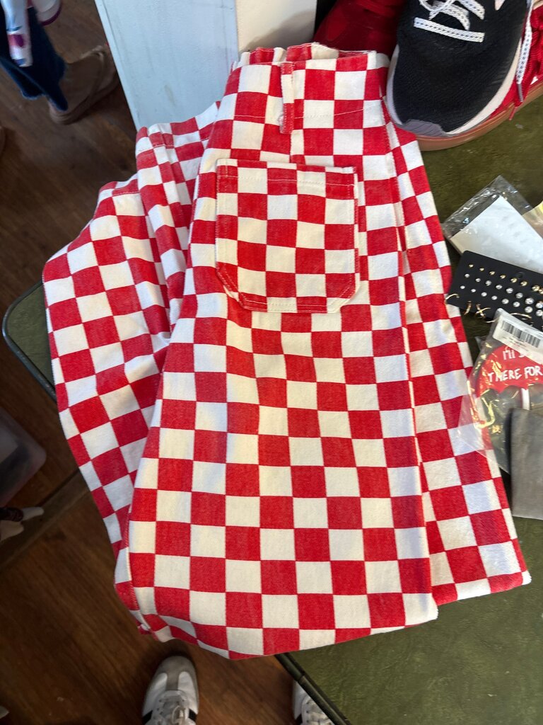Red and White Checkered Pants