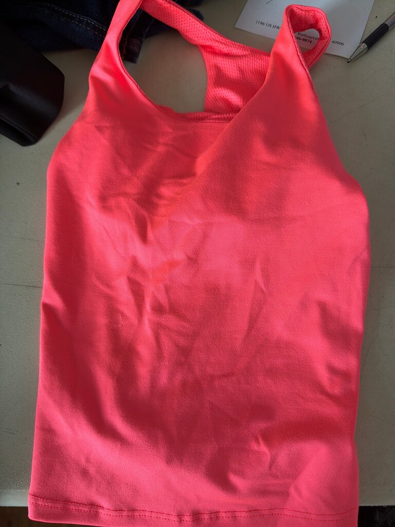Neon Pink Athletic Tank Top