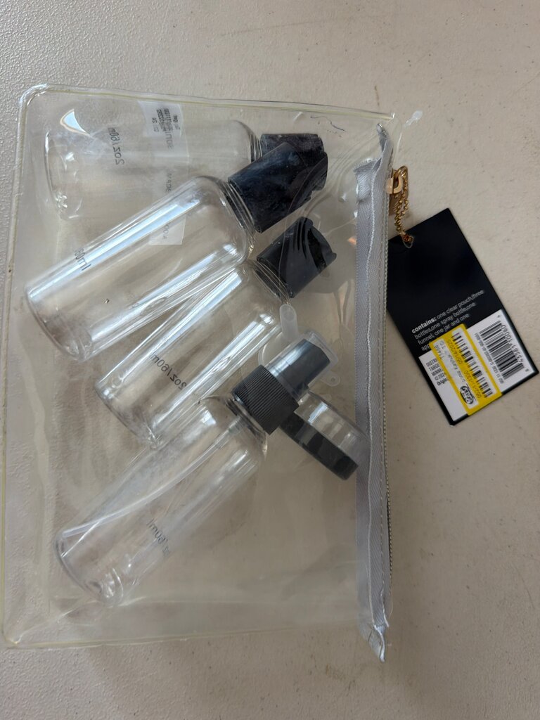 Clear Travel Toiletry Bottles Set